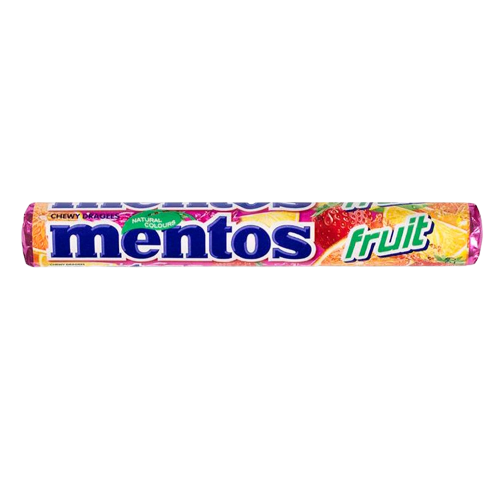 MENTOS FRUITS CHEWY DRAGEES ROLL 40×38G