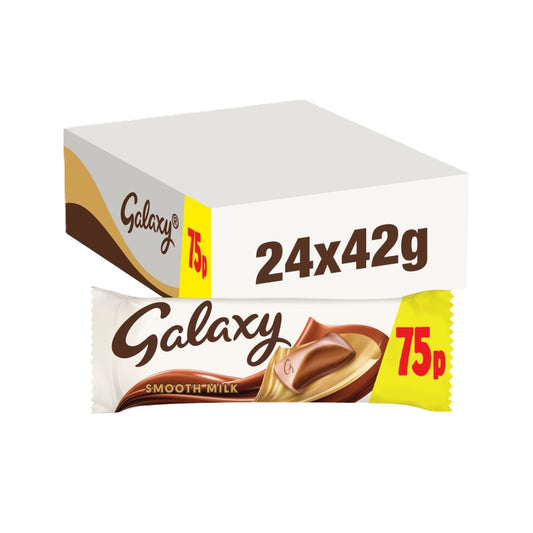 GALAXY STD BAR SMOOTH MILK 24×42G £0.75
