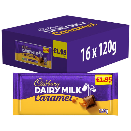 CADBURY BLOCKS DAIRY MILK CARAMEL 16X120G £1.95