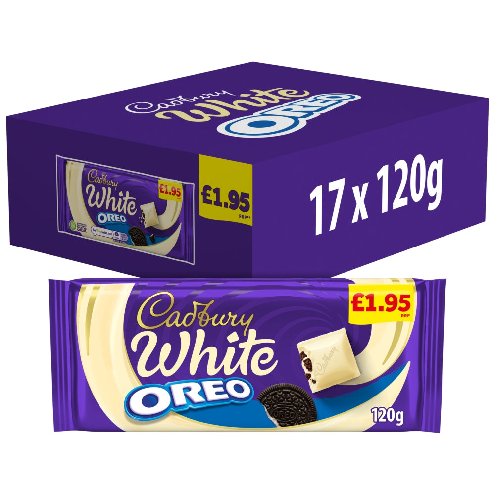 CADBURY BLOCKS DAIRY MILK OREO WHITE 17X120G £1.95