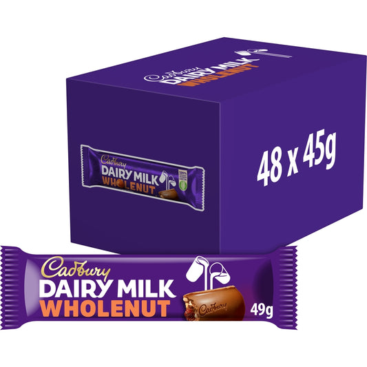 CADBURY STD BARS WHOLENUT 48X45G