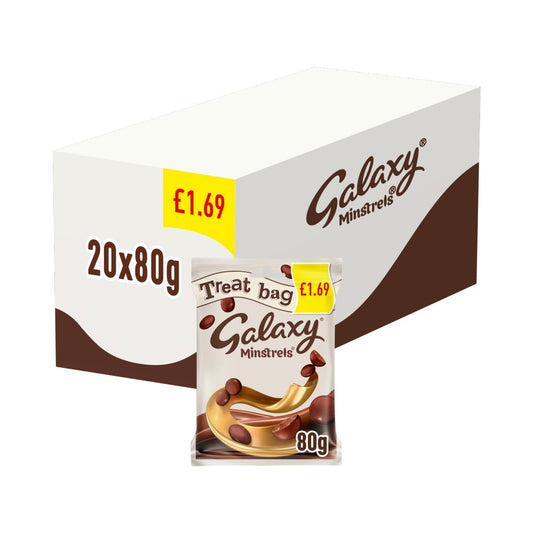 GALAXY BAG TREAT MINSTRELS 20X80G £1.69