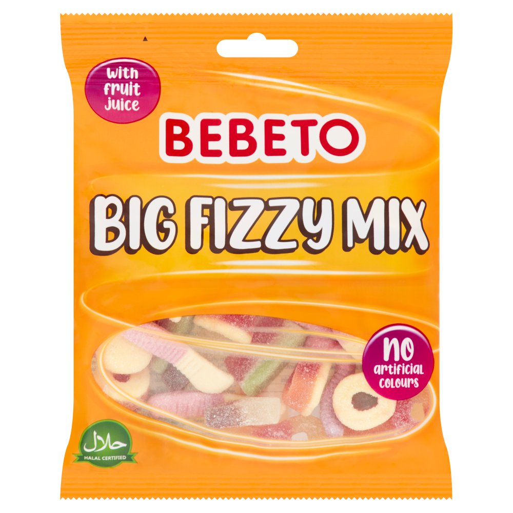 BEBETO 10X150G BAG BIG FIZZY MIX £1