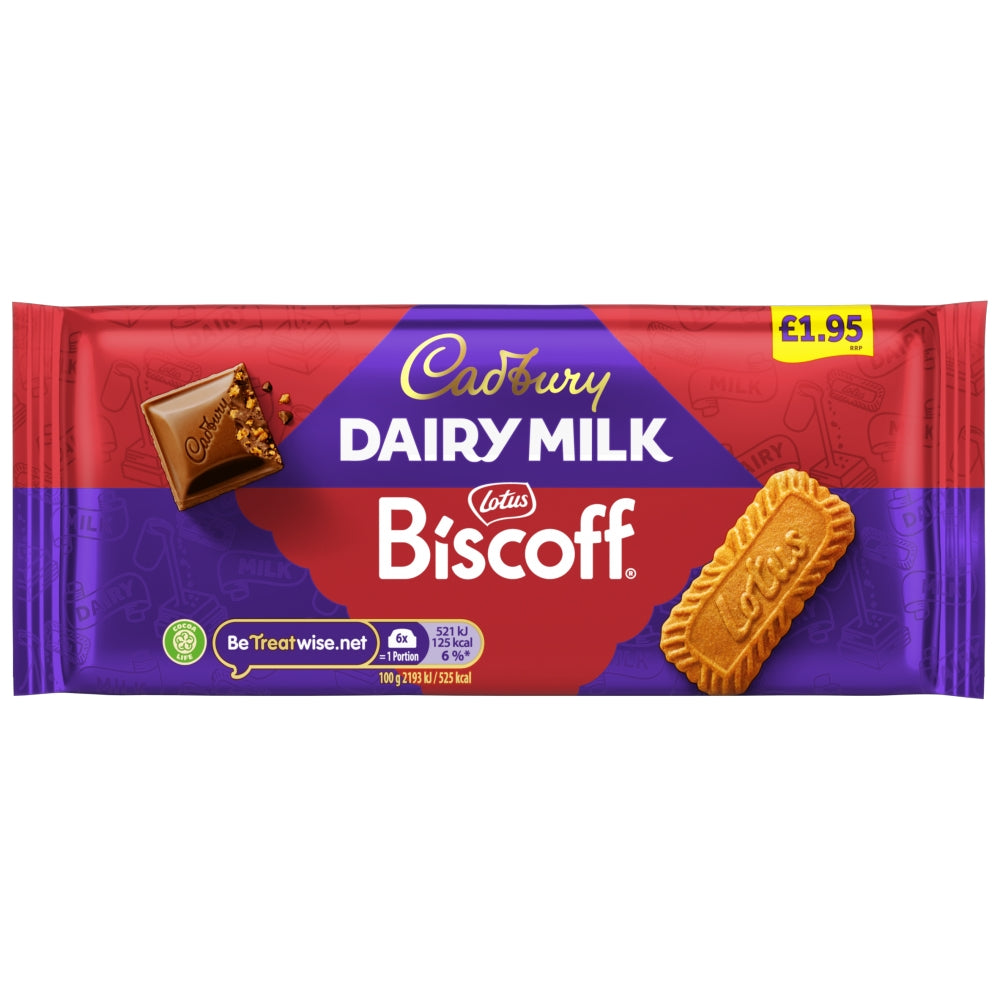 CADBURY BLOCKS DAIRY MILK BISCOFF 21X95G £1.95