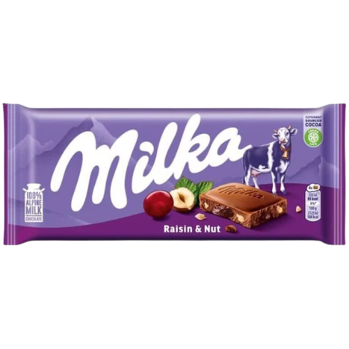 Milka Raisins & Nuts Chocolate 23x90g