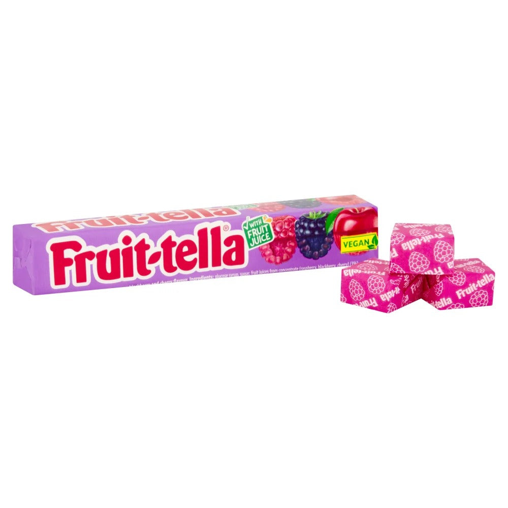 FRUITTELLA ROLL BERRIES & CHERRIES 40×41G £0.79
