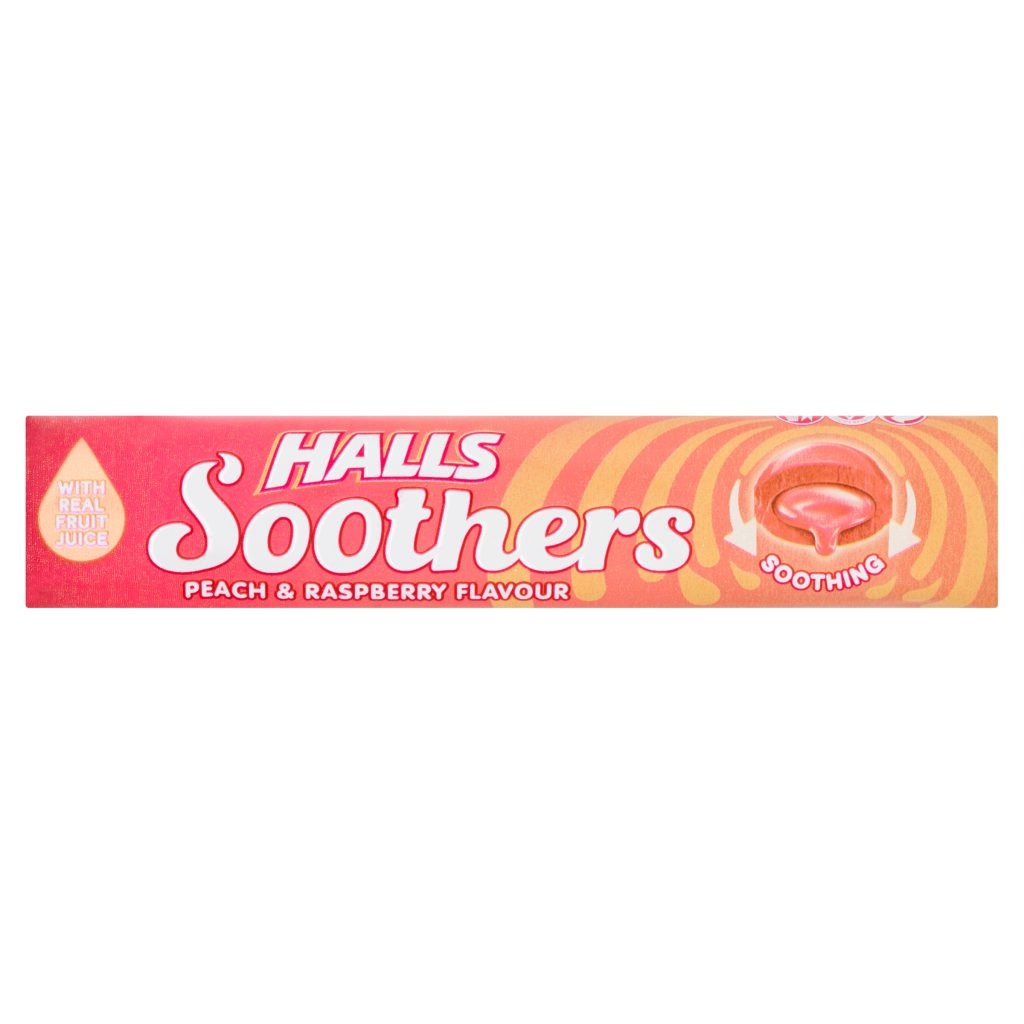 HALLS SOOTHERS PEACH & RASPBERRY 20X45G