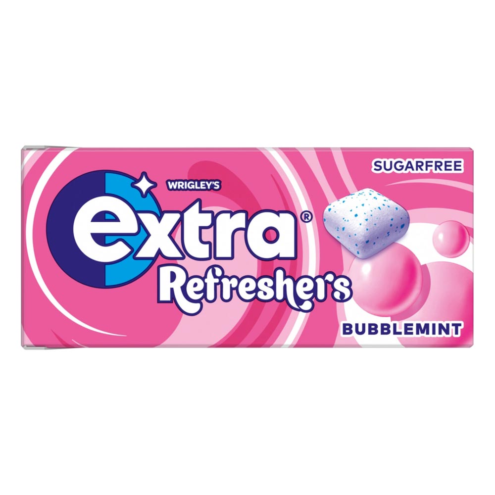 EXTRA REFRESHERS GUM SINGLES SF BUBBLEMINT 16X7PCS