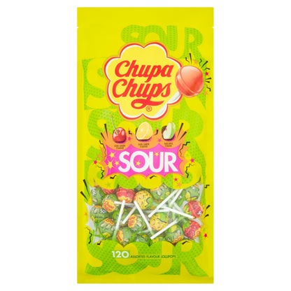 CHUPA CHUPS SOUR BAG 120 LOLLIPOPS