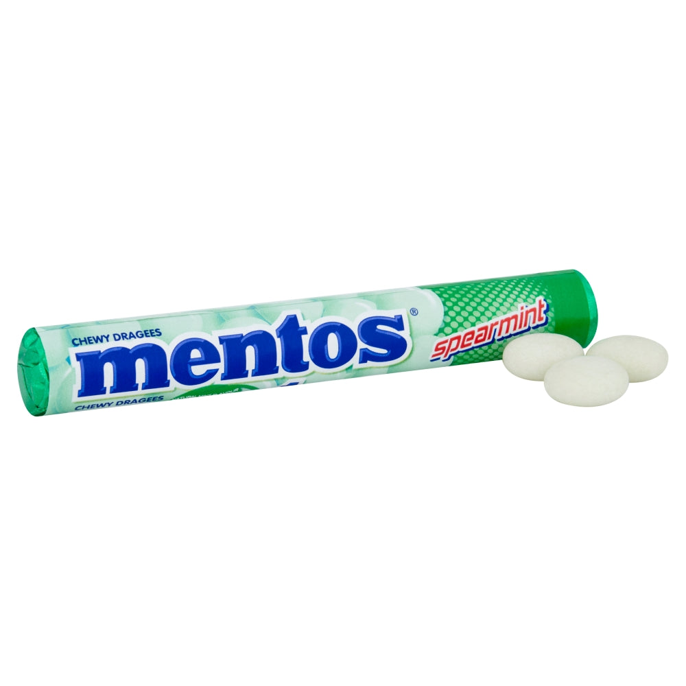 MENTOS SPEARMINT CHEWY DRAGEES ROLL 40×38G