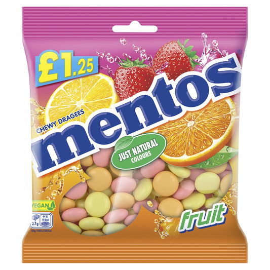 MENTOS FRUITS 12X135G £1.25