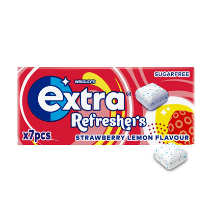 EXTRA REFRESHERS GUM SINGLES SF STRAWBERRY LEMON 16X7PCS