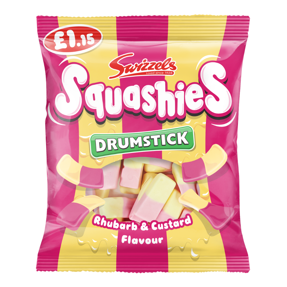 SQUASHIES DRUMSTICK RHUBARB & CUSTARD 12×120G – £1.15
