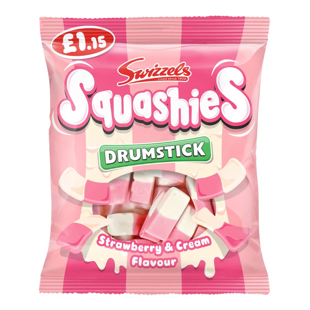SQUASHIES DRUMSTICK STRAWBERRY & CREAM 12×120G – £1.15