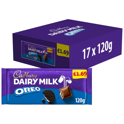 CADBURY BLOCKS  DAIRY MILK OREO 17X120G £1.69