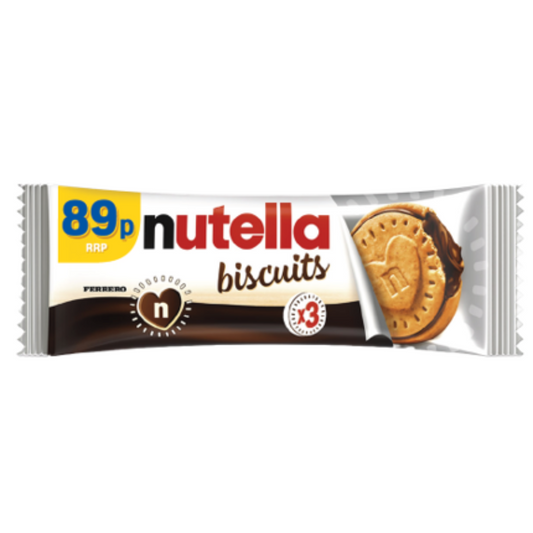 NUTELLA BISCUITS 3 PACK 28×41.4G  £0.89