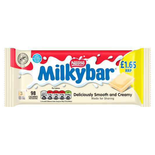 MILKYBAR WHITE CHOCOLATE BAR 20×90G – £1.65