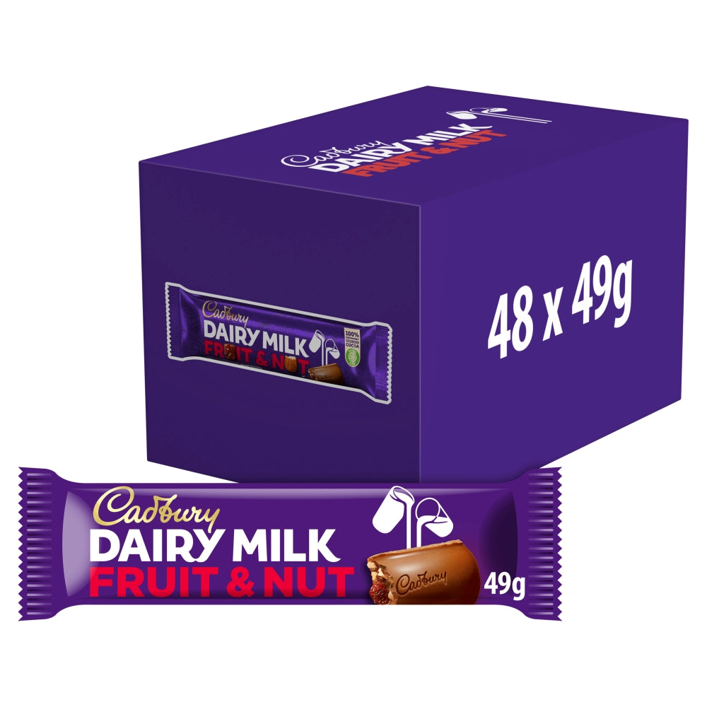 CADBURY STD BARS FRUIT&NUT BARS 48X49G