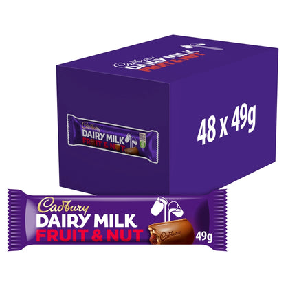 CADBURY STD BARS FRUIT&NUT BARS 48X49G