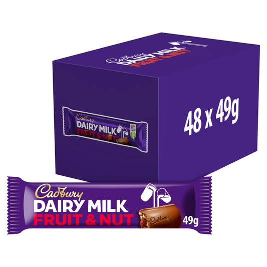 CADBURY STD BARS FRUIT&NUT BARS 48X49G
