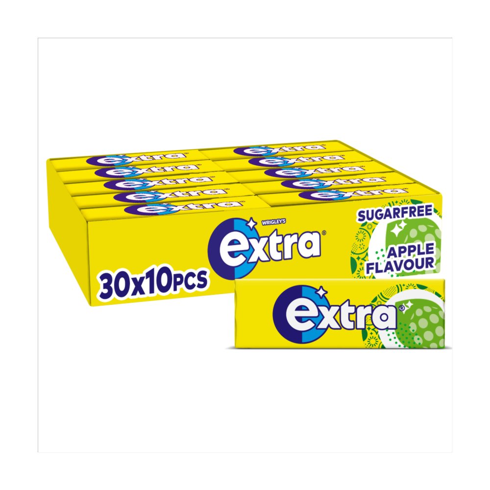 EXTRA GUM SINGLE SF APPLE 30X10PCS