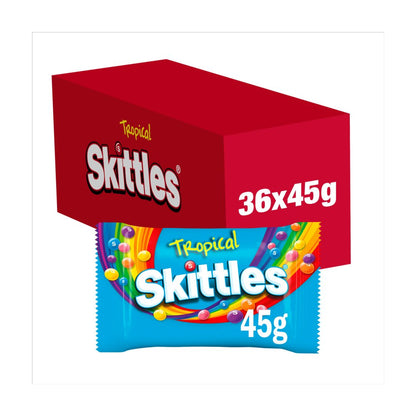 SKITTLES TROPICAL BAG 36×45G PMP £0.65