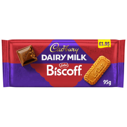 CADBURY BLOCKS DAIRY MILK BISCOFF 21X95G £1.95