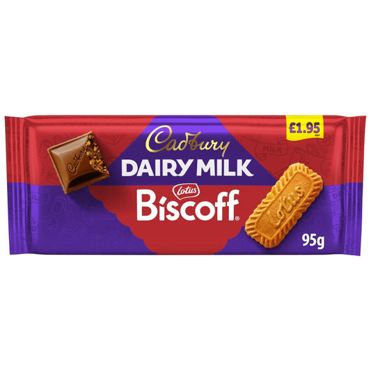 CADBURY BLOCKS DAIRY MILK BISCOFF 21X95G £1.95