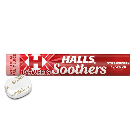 HALLS 20X45G SOOTHERS STRAWBERRY