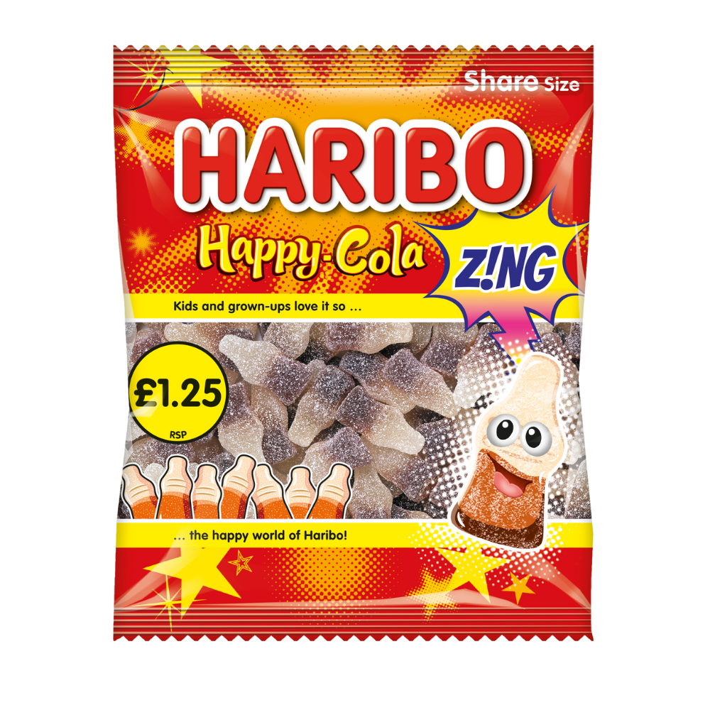HARIBO HAPPY COLA 12X140G  £1.25
