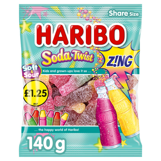 HARIBO SODA TWIST 12X140G £1.25