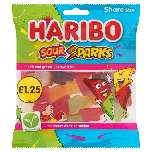 HARIBO SOUR SPARKS 12X140G £1.25