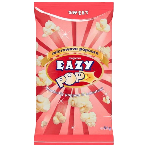 EAZY MICROWAVE POPCORN SWEET 16X85G