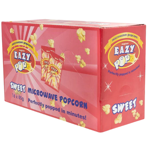 EAZY MICROWAVE POPCORN SWEET 16X85G