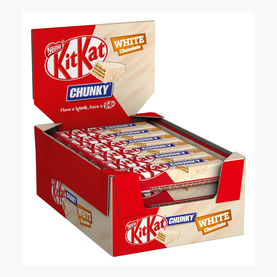 KITKAT CHUNKY WHITE CHOCOLATE BAR 24×40G