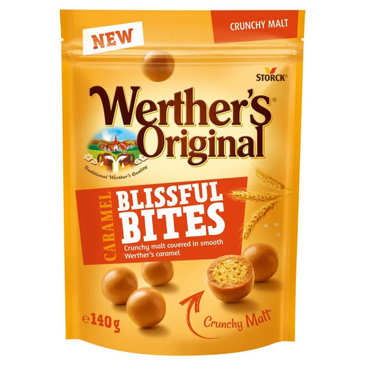 WERTHERS ORIGINAL CARAMEL BITES CRUNCHIE 12X140G